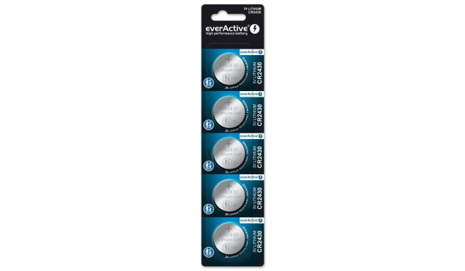 Liitium-patarei mini everActive CR2430 5 tk.