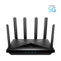 Cudy P5 traadita ruuter Gigabit Ethernet Kaksikala (2.4 GHz / 5 GHz) 5G Must