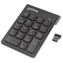 Manhattan juhtmevaba numbriklaviatuur (2,4 GHz), USB-A mikro vastuvõtja, 18 täissuuruses klahvi, mus