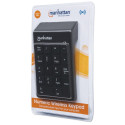 Manhattan juhtmevaba numbriklaviatuur (2,4 GHz), USB-A mikro vastuvõtja, 18 täissuuruses klahvi, mus
