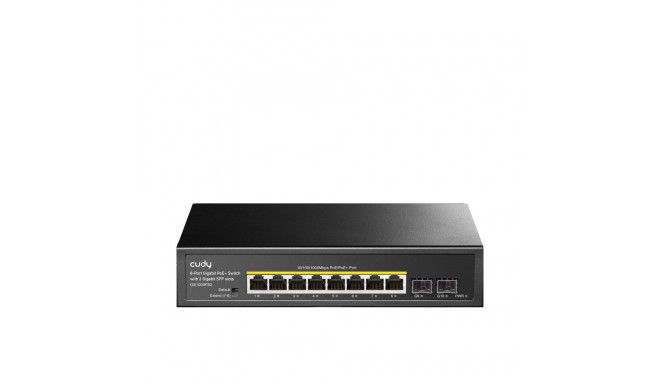 Cudy GS1008PS2 network switch Unmanaged Gigabit Ethernet (10/100/1000) Power over Ethernet (PoE) Bla