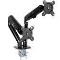 Maclean 2 monitori kinnitus, gaasvedru, 13"-27", 7kg, must, MC-861N