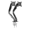 Maclean 2 monitori kinnitus, gaasvedru, 13"-27", 7kg, must, MC-861N