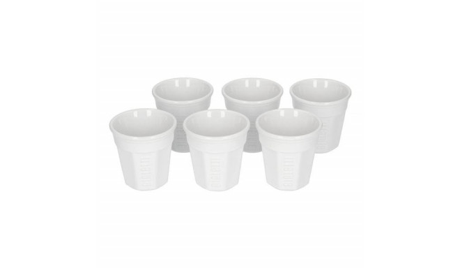 Set of 6 espresso cups BIALETTI BICCHIERINI Porcelain 6x 60 ml White