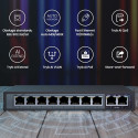 Extralink PoE Switch CERES 8x 100Mb/s PoE/PoE+, 2x RJ45 Uplink 100Mb/s, 96W