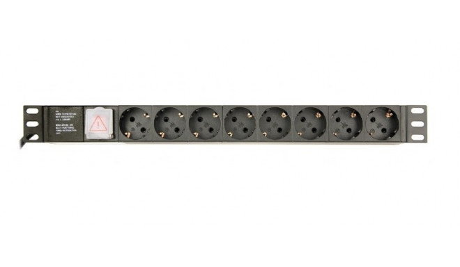 Gembird EG-PDU-014-C14 toitejaotur 8 AC pesa 1U must
