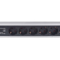 Intellinet 19" 1.5U Rackmount 7-pesaline toitejaotur - Saksa tüüp, ülepingekaitsega, 3m toitejuhe