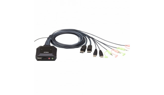 ATEN 2-Port USB DisPlayPort Cable KVM Switch