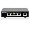 Intellinet 5-Port Gigabit Ethernet PoE+ Switch, Four PSE PoE Ports, IEEE 802.3at/af (PoE+/PoE) Compl