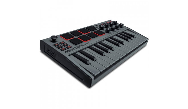 AKAI MPK Mini MK3 juhtklaviatuur Pad kontroller MIDI USB Must, Hall