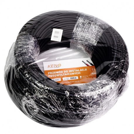 Keno Energy päikesekaabel 6 mm² must, 100m