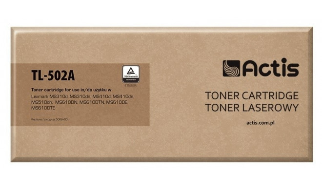 Actis TL-502A toner (replacement for Lexmark 50F2H00; Standard; 5000 pages; black)