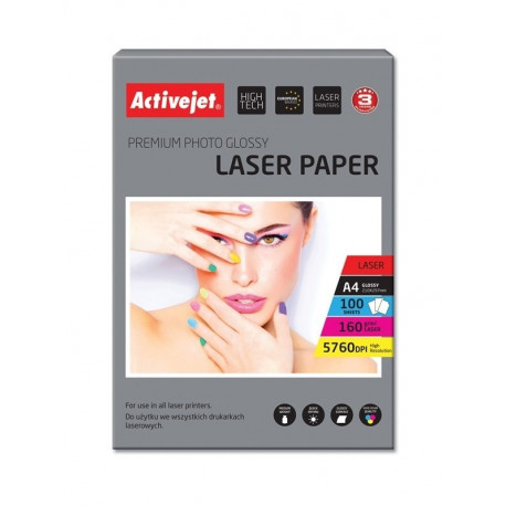 Activejet AP4-160G100L fotopaber laserprinteritele A4 100 tk