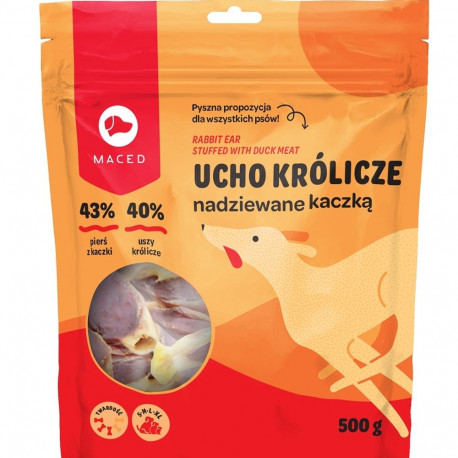 MACED Duck with rabbit ear - dog chew - 500g