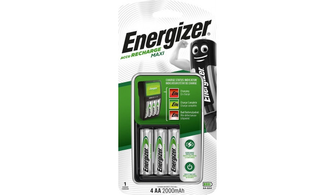 ENERGIZER Maxi ACCU HR6 POW battery charger + 2 AA 2000 mAh batteries