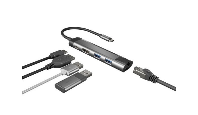 NATEC MULTIPORT FOWLER GO USB-C -> HUB USB, HDMI