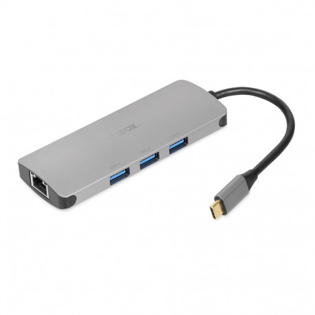 iBox jaotur IUH3RJ4K USB Type-C 5000Mbit/s, hõbedane