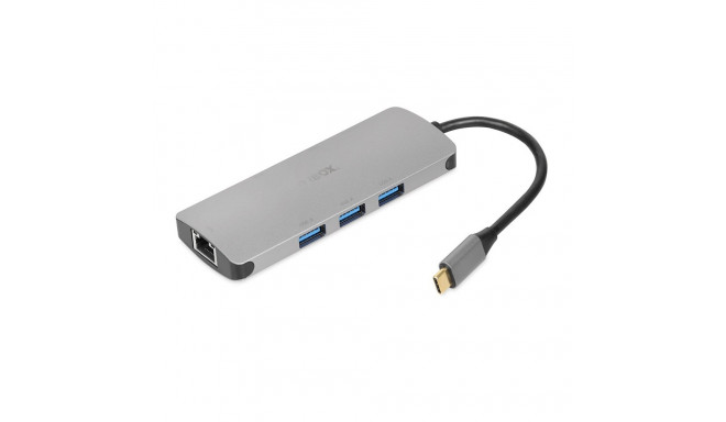 iBox IUH3RJ4K sülearvuti dokk/pordipaljundaja USB 3.2 Gen 1 (3.1 Gen 1) Type-C Power Delivery 100W H