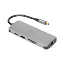 iBox IUH3RJ4K sülearvuti dokk/pordipaljundaja USB 3.2 Gen 1 (3.1 Gen 1) Type-C Power Delivery 100W H