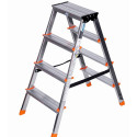 Krause Dopplo double-sided step ladder silver