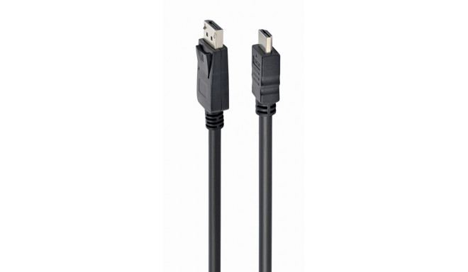 Gembird CC-DP-HDMI-3M DisplayPort to HDMI cable (not bi-directional), 3m, black