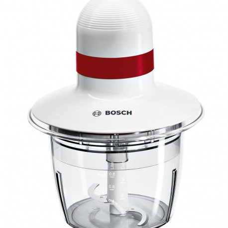 Bosch MMRP1000 elektriline toiduhakkija 0,8 l 400 W punane, läbipaistev, valge