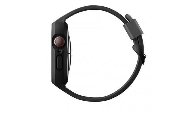 UNIQ Monos Strap 2in1 Apple Watch rihm + ümbris Series 4/5/6/7/8/SE/SE2/SE3 44/45mm südaöö must