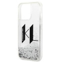 Karl Lagerfeld KLHCP14XLBKLCS iPhone 14 Pro Max 6.7" hõbedane/hõbedane kõvakate Liquid Glitter Big K