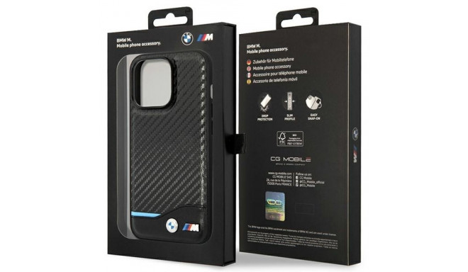 BMW BMHMP14L22NBCK iPhone 14 Pro 6.1" Case Black Carbon MagSafe