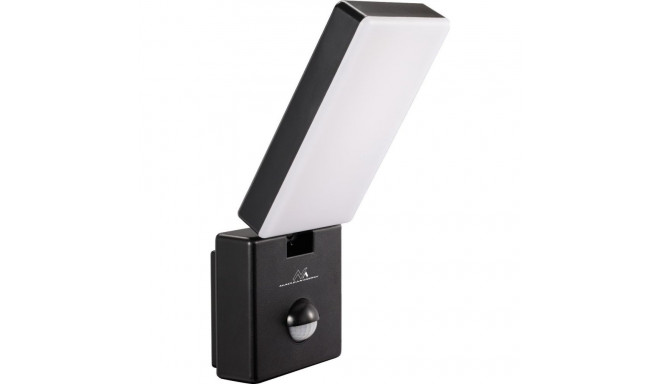 Maclean LED floodlight with PIR motion sensor, black, 10W, IP65, 800lm, 4000K (MCE516)
