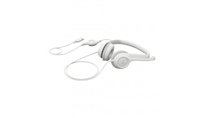 Logitech | USB Computer Headset | H390 | Wired | Over-Ear | Microphone | Noise canceling | Off-white
