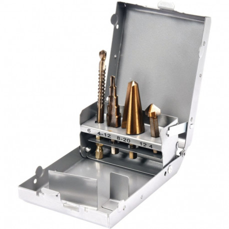 YT.SET OF MET.HSS-TiN DRILLS 4pcs.HEX UNIVERSAL