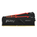 Kingston Fury Beast RGB memory, DDR4, 16 GB, 3200MHz, CL16 (KF432C16BB2AK2/16)