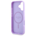 Guess GUHMP16SPSAPSMEU iPhone 16 6,1" lilla/lilla kõvakorpus Saffiano Peony Classic Logo MagSafe'iga