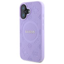 Guess GUHMP16SPSAPSMEU iPhone 16 6,1" lilla/lilla kõvakorpus Saffiano Peony Classic Logo MagSafe'iga