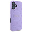 Guess GUHMP16SPSAPSMEU iPhone 16 6,1" lilla/lilla kõvakorpus Saffiano Peony Classic Logo MagSafe'iga
