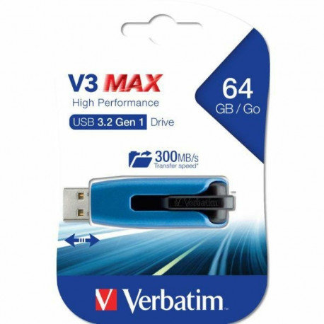 Verbatim USB-A 3.2 Gen 1 MAX Flash Drive 64GB blue 49807