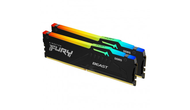 Kingston Fury Beast RGB memory, DDR5, 32 GB, 5200MHz, CL36 (KF552C36BBEAK2-32)