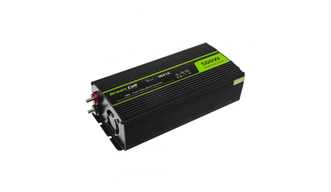 Green Cell Registered Voltage Car Inverter 12V to 230V 500W Full Sine Wave