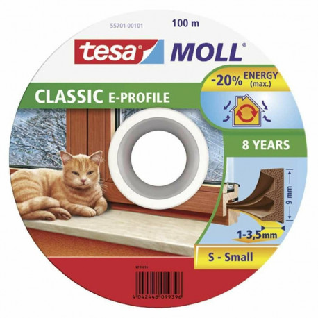 TESA kummitihendusteip pruun, 1-3 mm vahede jaoks, 0.009 x 1 m
