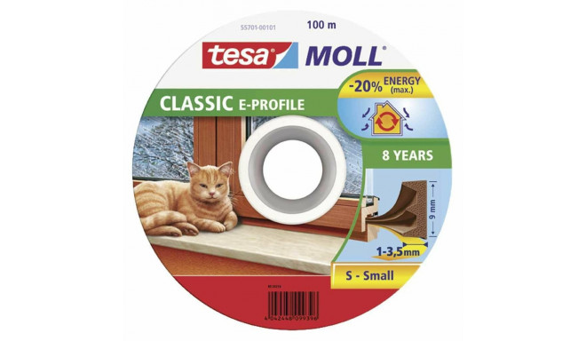 Rubber sealing tape TESA, brown, for gaps 1-3 mm, 0.009 x 1 m