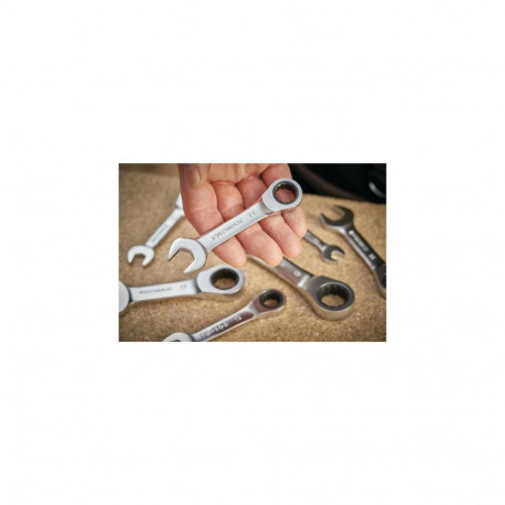 COMBINATION WRENCH WITH SHORT RATCHET 19mm