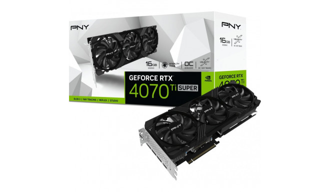 PNY GeForce RTX 4070 Ti SUPER Verto OC 16GB GDDR6X graafikakaart (VCG4070TS16TFXPB1-O)