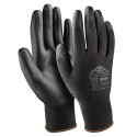 Black polyurethane gloves M 12 pcs.