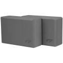 Yoga brick AVENTO 42YA 2pcs Grey