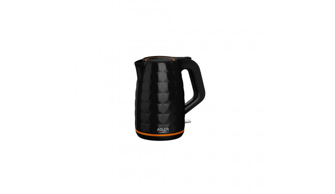 Adler | Kettle | AD 1277 | Standard | 2200 W | 1.7 L | Plastic | 360° rotational base | Black