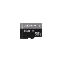 ADATA | Premier | UHS-I | 64 GB | MicroSDXC | Flash memory class 10 | Adapter