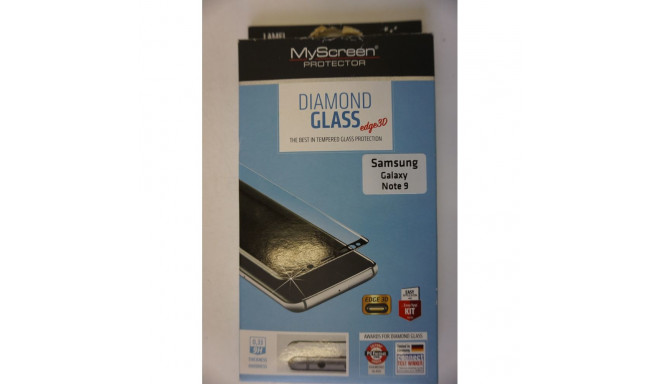 MS Diamond Glass Edge 3D SAM N960FNote 9 must karastatud klaas