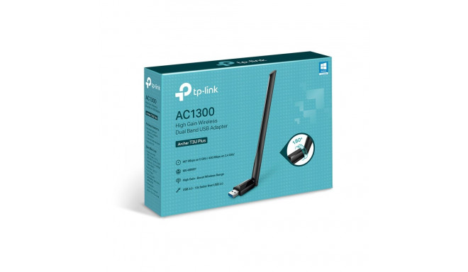 TP-LINK ARCHER T3U PLUS - AC1300 suure võimendusega kahe sagedusalaga Wi-Fi USB-adapter