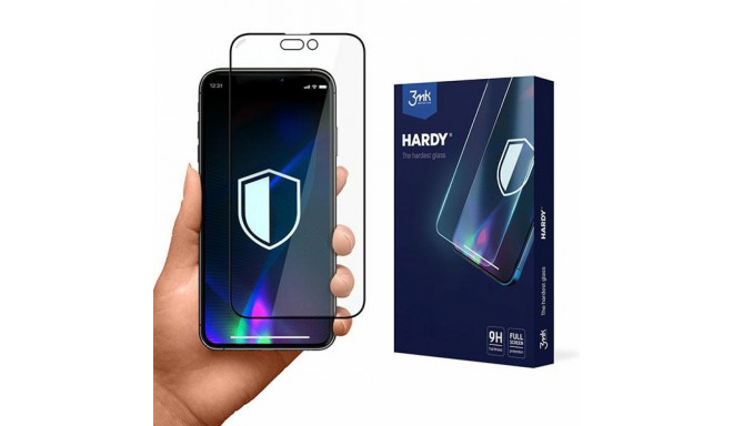 3MK Hardy iPhone 14 Pro Max 6.7" keemiliselt karastatud klaas must